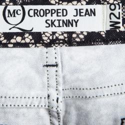 Pre Owned McQ by Alexander McQueen Lace Printed Denim Cropped Skinny Jeans M
