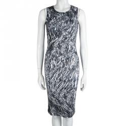 مملوكة مسبقًا فستان أم سي كيو باي اليكساندر ماكوين بلا أكمام مكسم قطن منقوش ميدي S