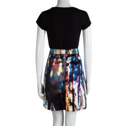 Pre Owned McQ By Alexander McQueen Multicolor Blurry Lights Print Skirt L