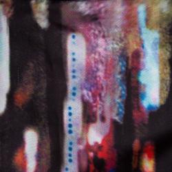 Pre Owned McQ By Alexander McQueen Multicolor Blurry Lights Print Skirt L