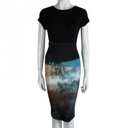 Pre Owned McQ By Alexander McQueen Multicolor Printed Knit Tube Skirt XS