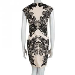 Pre Owned فستان أم سي كيو باي أليكساندر ماكوين بيج طباعة دانتيل M