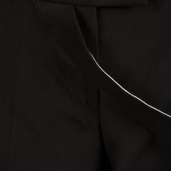 Pre Owned McQ By Alexander Mcqueen Brown Draped Belt Detail Wide Leg Trousers M