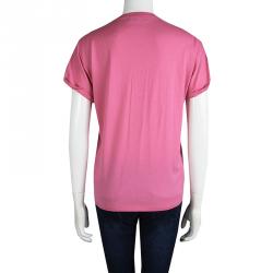 McQ By Alexander McQueen Pink Logo Printed T-Shirt S