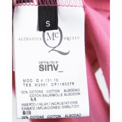 McQ By Alexander McQueen Pink Logo Printed T-Shirt S