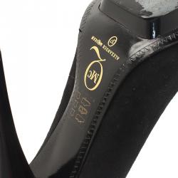 Pre Owned McQ by Alexander McQueen Black Suede Studded Platform Pumps Size 37 