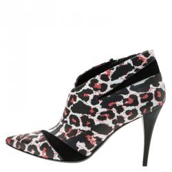 Pre Owned حذاء بوت للكاحل أم سي كيو باي أليكساندر مكوين نقشة الفهد مقاس 39