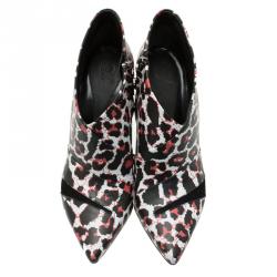 Pre Owned حذاء بوت للكاحل أم سي كيو باي أليكساندر مكوين نقشة الفهد مقاس 39