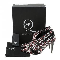 Pre Owned حذاء بوت للكاحل أم سي كيو باي أليكساندر مكوين نقشة الفهد مقاس 39