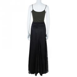 Michael Kors Black Lace Godet Maxi Skirt M