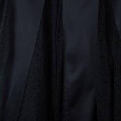 Michael Kors Black Lace Godet Maxi Skirt M