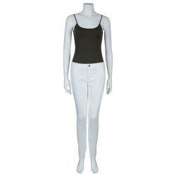 Michael Kors White Denim Skinny Fit Jeans M