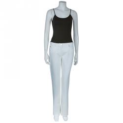 Michael Kors White Denim Flare Jeans L