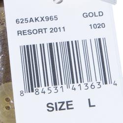 Pre Owned Michael Kors Gold Metallic Cardigan L