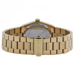 Pre Owned Michael Kors Blue Gold-Plated Stainless Steel Channing MK5894 Women's Wristwatch 38MM