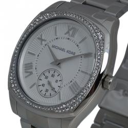 Pre Owned Michael Kors Silver Stainless Steel Bryn MK6133 Women's Wristwatch 40MM