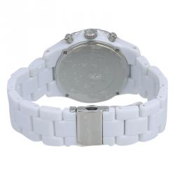 Pre Owned Michael Kors Silver Stainless Steel and Acetate Madison MK5300 Women's Wristwatch 39MM