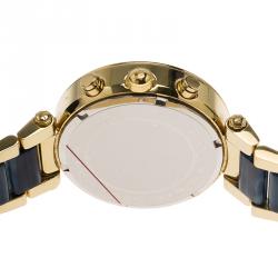 مملوكة مسبقًا ساعة يد نسائية مايكل كورس MK6238 ستانلس ستيل مطلي ذهب بيج فاتح 39مم