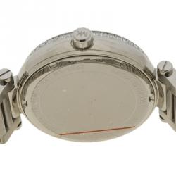 Pre Owned Michael Kors White Stainless Steel Skylar MK5866 Women's Wristwatch 40 MM