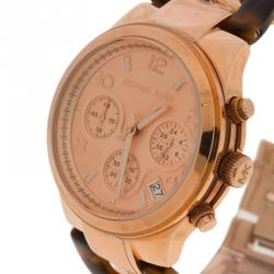 مملوكة مسبقًا ساعة يد نسائية مايكل كورس راناواي MK4269 ستانلس ستيل ذهبي وردي 38مم