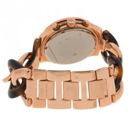 مملوكة مسبقًا ساعة يد نسائية مايكل كورس راناواي MK4269 ستانلس ستيل ذهبي وردي 38مم