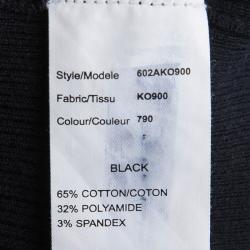 Michael Kors Black Rib Knit Chain Detail Sleeveless Top S