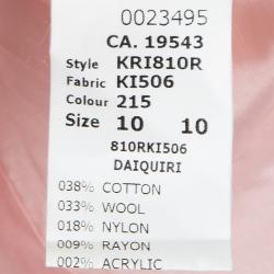 Pre Owned Michael Kors Pink Tweed Sequin Embellished Skirt Suit L