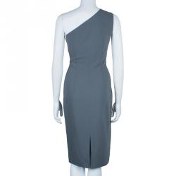 Pre Owned Michael Kors Grey One Shoulder Dress S