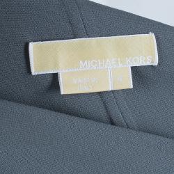 Pre Owned Michael Kors Grey One Shoulder Dress S