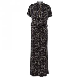 Pre Owned Michael Kors Leopard Print Jersey Maxi Dress