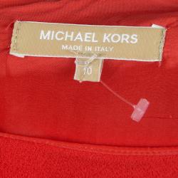 Pre Owned Michael Kors Red Knit Sleeveless Dress L