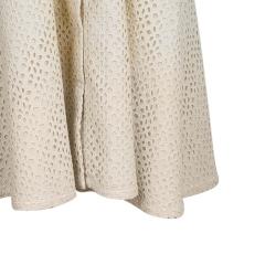 Michael Kors Beige Belted Eyelet Dress L