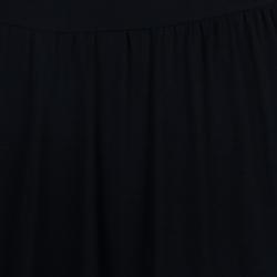Michael Kors Black One Shoulder Crepe Maxi Dress S