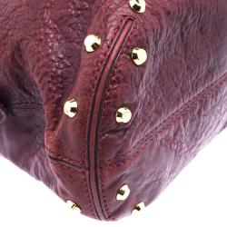 Pre Owned حقيبة مايكل كورس إستور مرصعة جلد عنابية