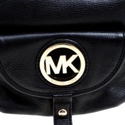 Pre Owned Michael Kors Black Leather Fulton Hobo