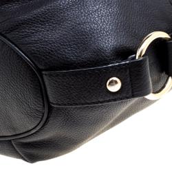 Pre Owned Michael Kors Black Leather Fulton Hobo