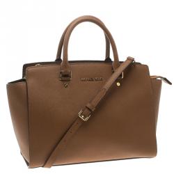 مملوكة مسبقًا حقيبة يد مايكل كورس سيلما متوسطة جلد سافيانو كوبر