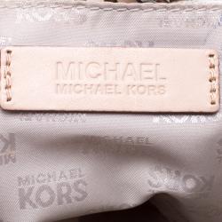 مملوكة مسبقًا حقيبة يد مايكل كورس PVC جيت سيت نورث ساوث بيج فاتحة