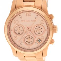 Pre Owned Michael Kors Rose Gold Plated Steel Women's Wristwatch 38 mm