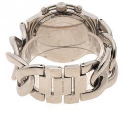 مملوكة مسبقًا ساعة يد نسائية مايكل كورس كرونوغراف ستانلس ستيل فضية 38مم