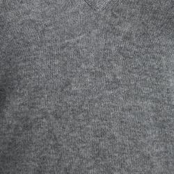Michael Michael Kors Grey Cashmere V Neck Sweater S
