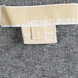Michael Michael Kors Grey Cashmere V Neck Sweater S