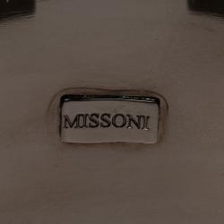 Pre Owned Missoni Three Strands Multicolor Silver Tone Bracelet