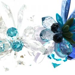 Missoni Blue Crystal Flower Silver Tone Necklace