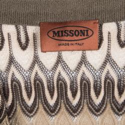 Pre Owned Missoni Multicolor Patterned Perforated Knit Beach Dress L