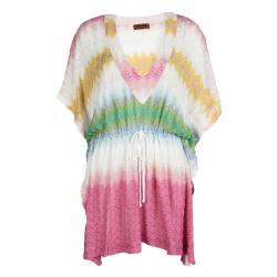 Missoni Mare Multicolor Chevron Knit Kaftan Top and Pants Set S