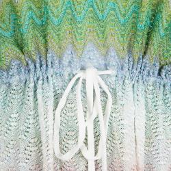 Missoni Mare Multicolor Chevron Knit Kaftan Top and Pants Set S