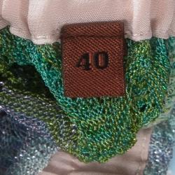 Missoni Mare Multicolor Chevron Knit Kaftan Top and Pants Set S