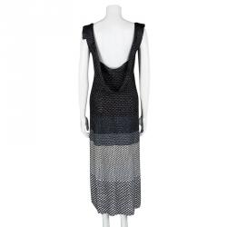 Pre Owned Missoni Textured Lurex Knit Scoop Back Detail Sleeveless Maxi Dress S
