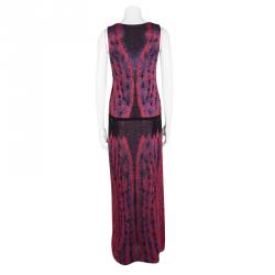 Pre Owned Missoni Multicolour Lurex Knit Sleeveless Top and Maxi Skirt Set S